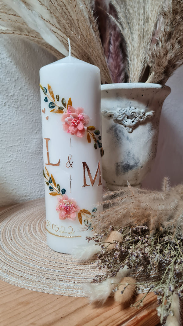 Hochzeitskerze "Blumenranke"