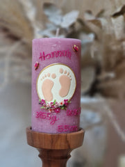 Geburtskerze "Babyfüße"