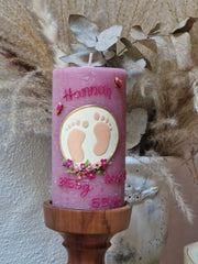 Geburtskerze "Babyfüße"