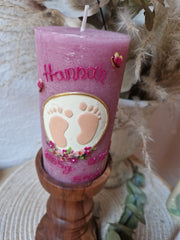 Geburtskerze "Babyfüße"