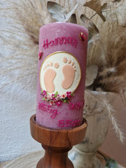 Geburtskerze "Babyfüße"